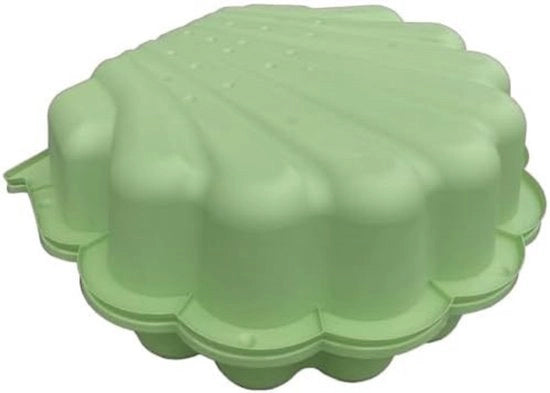 Confezione di sabbia con coperchio - Sabbia e acqua con conchiglia - Giocattolo - Alta qualità - Verde