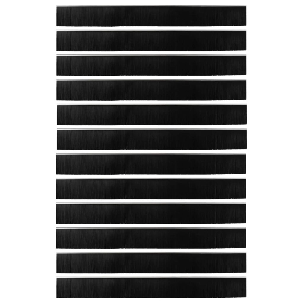 Spazzole per porte autoadesive 12 pcs Argento 100 cm 42019485