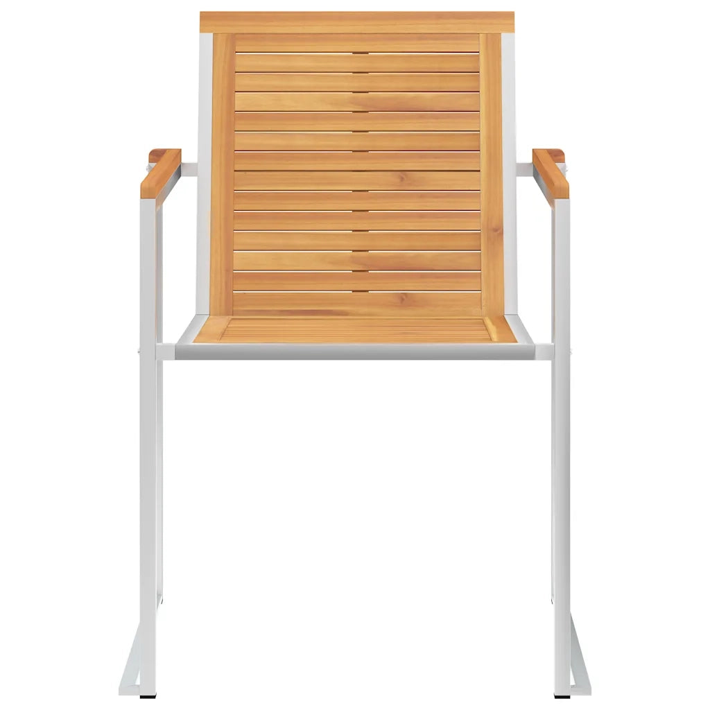 Sedie da Giardino 2 pz con Cuscini in Legno di Teak e Acciaio cod mxl 72319