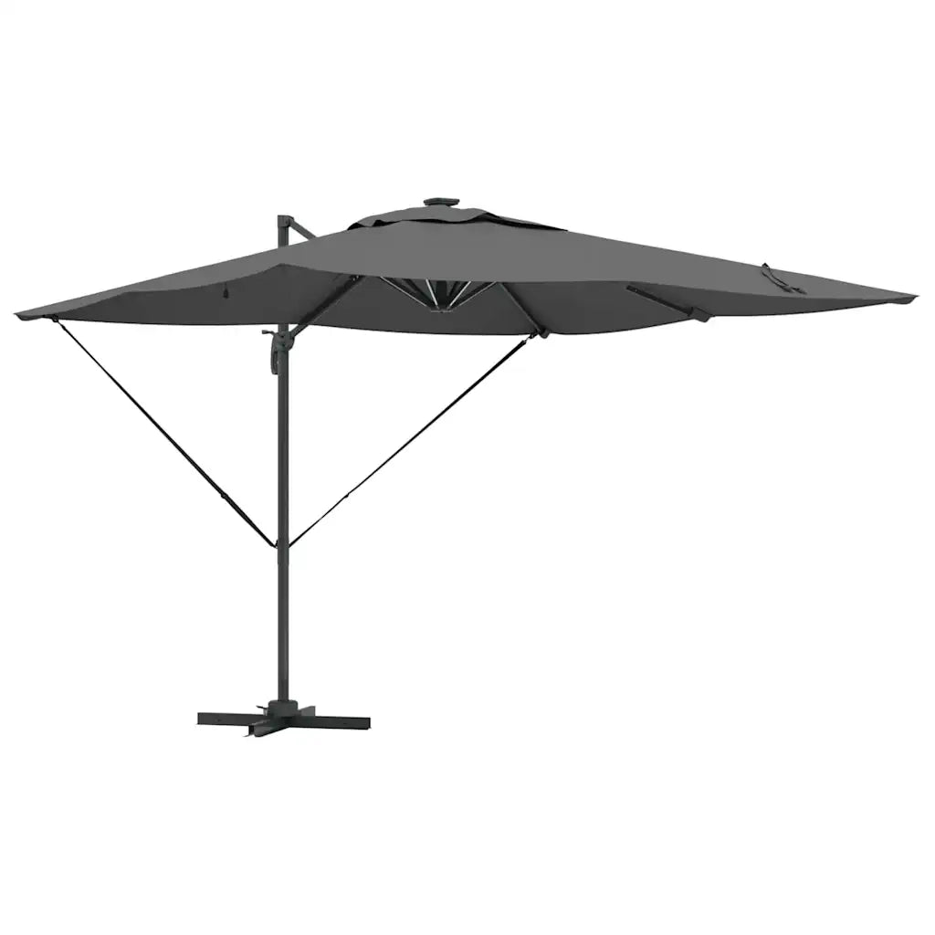 Ombrellone-Ombrello da giardino Antracite 286 x 284 x 270 cm Alluminio e Poliestere