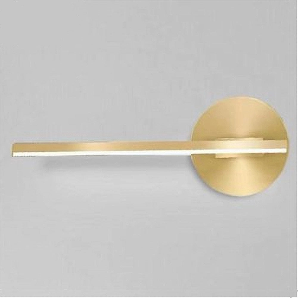 Trade Shop - Applique Da Parete Led 13 Watt Lineare Orientabile Oro Lampada Luce Fredda 50391 -