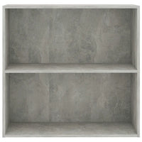 Libreria a 2 Ripiani Grigio Cemento 80x30x76,5 cm in Truciolato cod mxl 59294