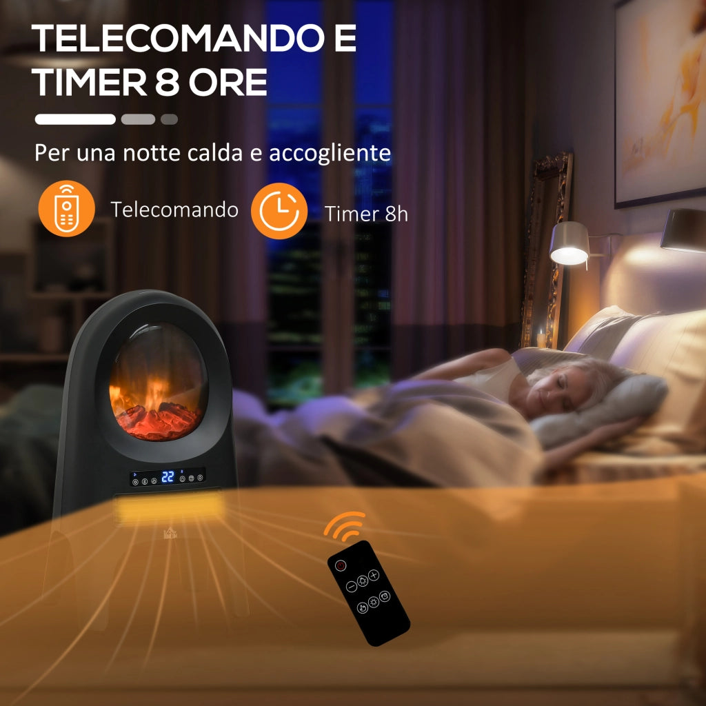 Termoventilatore a 3 Modalit¨¤ di Riscaldamento con 3 Temperature Regolabili, 33.7x25.5x60.4 cm, Nero