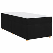 Letto singolo | Letto per adulti | Struttura del letto con materasso Nero 100 x 200 cm Tessuto