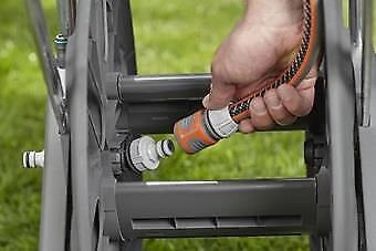 Gardena AquaRoll L Easy Carrello avvolgitubo Manuale Nero, Blu, Arancione