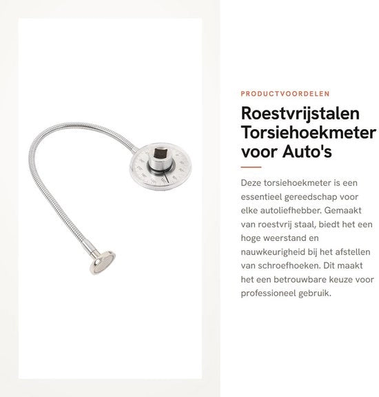 Torsione angolometrico in acciaio inossidabile - Angolometrico digitale - Winkelhaak - Schroefhoekverstelling - Magnetica stantuffa morbida - Strumento di misura pratica