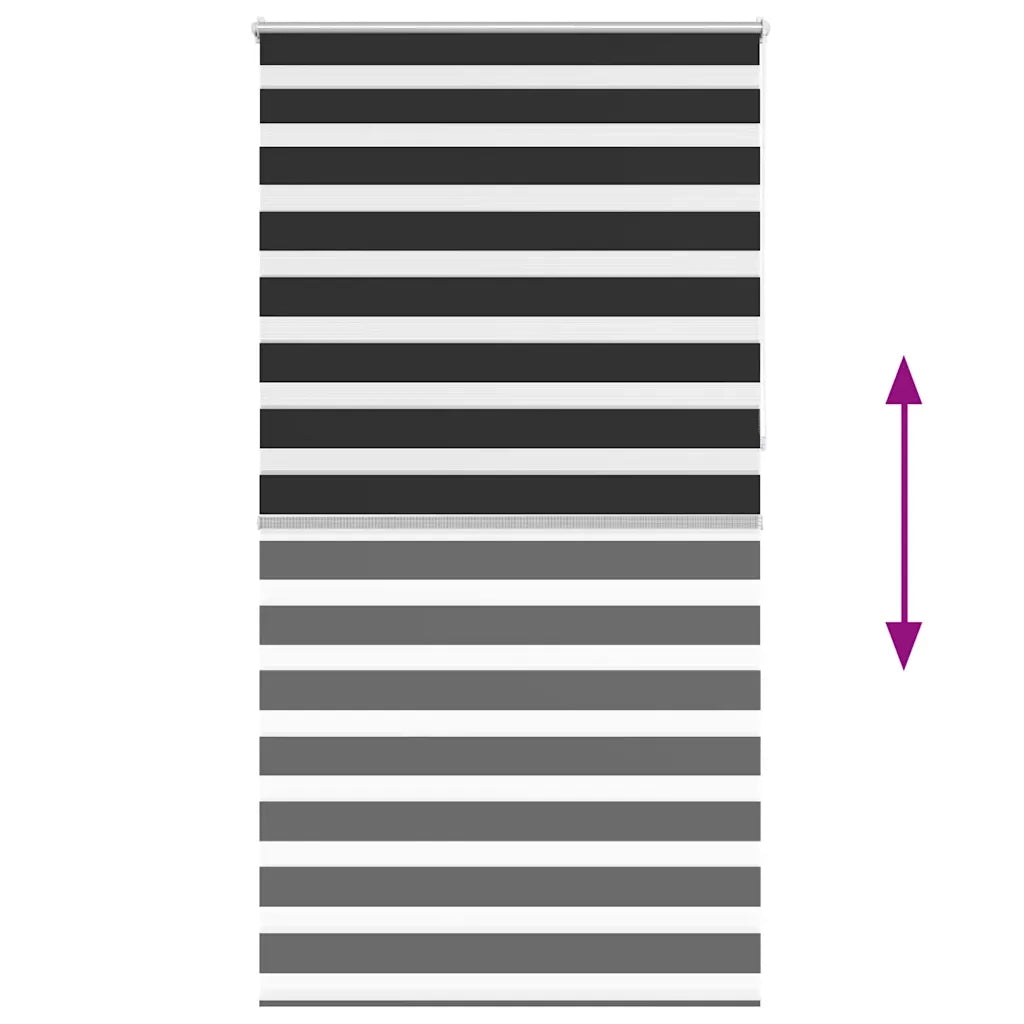 Tenda a rullo zebra 120,9x230 cm Tessuto Larghezza 116,7 cm nero 240220