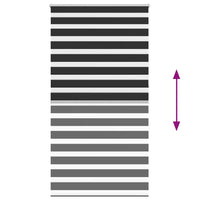 Tenda a rullo zebra 120,9x230 cm Tessuto Larghezza 116,7 cm nero 240220