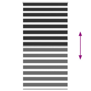 Tenda a rullo zebra 120,9x230 cm Tessuto Larghezza 116,7 cm nero 240220