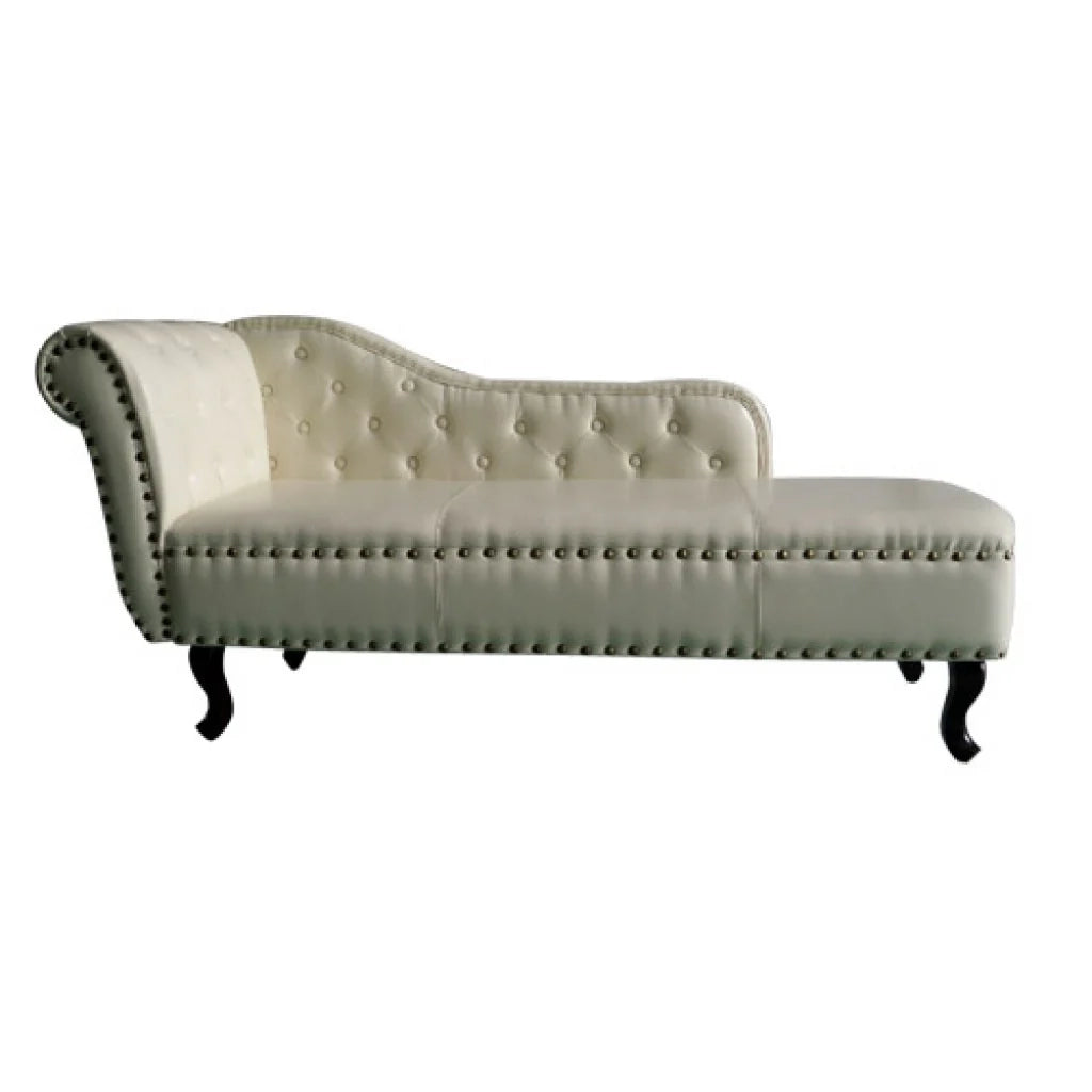 Divano chaise longue color crema poltrona soggiorno sala da pranzo Chesterfield 1102012/3