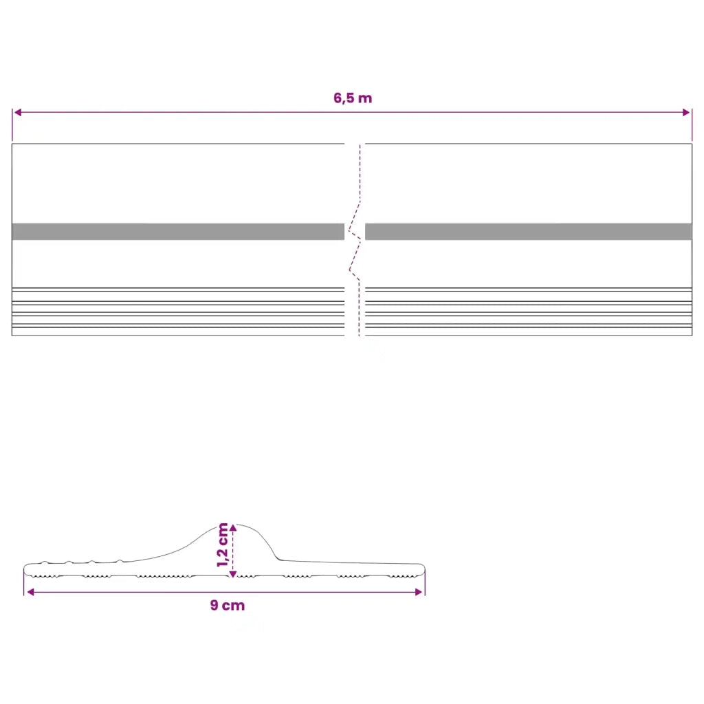 Guarnizione per pavimento del garage Nero e Giallo PVC 42038288