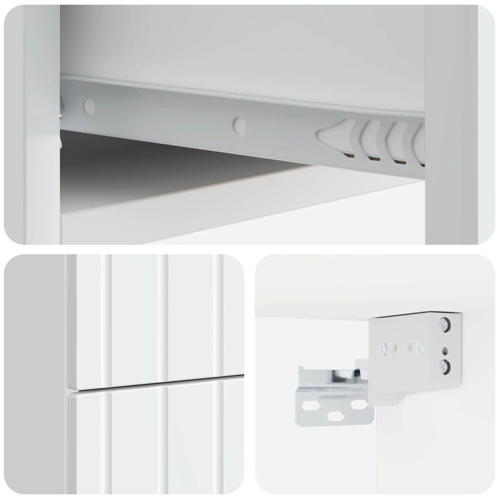 Mobiletto da notte a muro 2 pcs Bianco 33 x 34,5 x 43 cm 898296