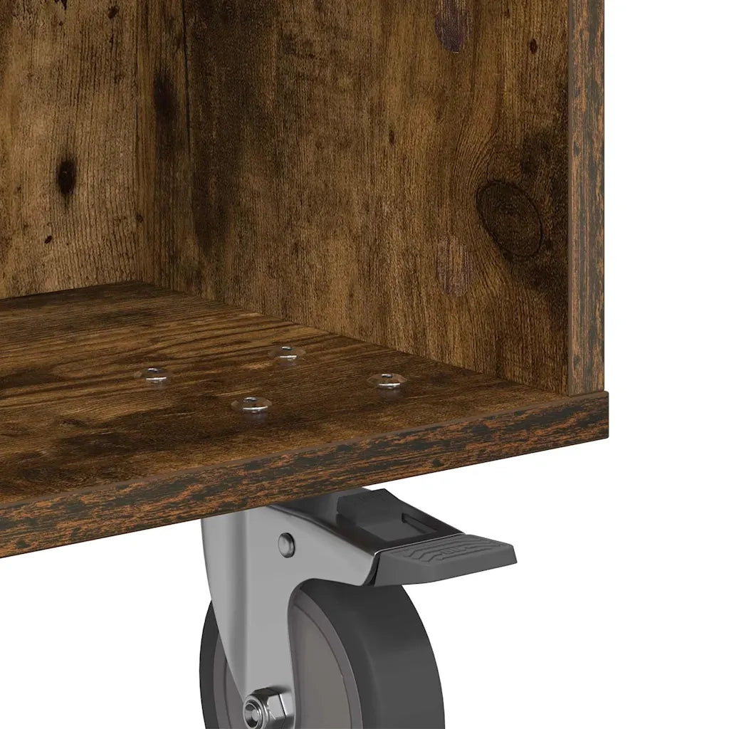 Tavolino con Ruote Rovere fumé 50,5 x 50 x 30 cm 891028