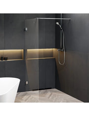 Parete doccia walk-in SCANDIC NXT 400 RIHO 140x200 cm con cerniere cromate