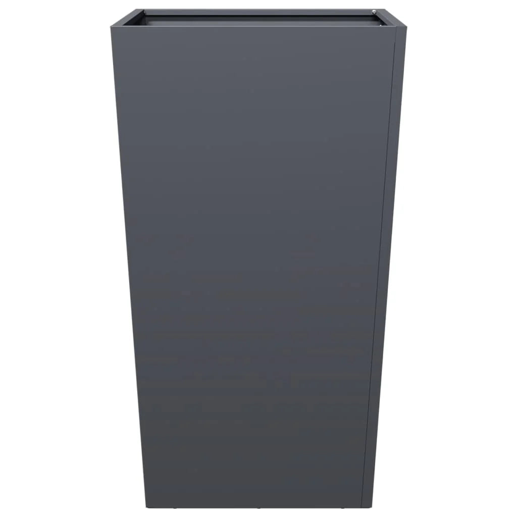 Fioriera rialzata per piante fiori giardino terrazze set da 2 45 x 45 x 75 cm acciaio antracite 02_0038978