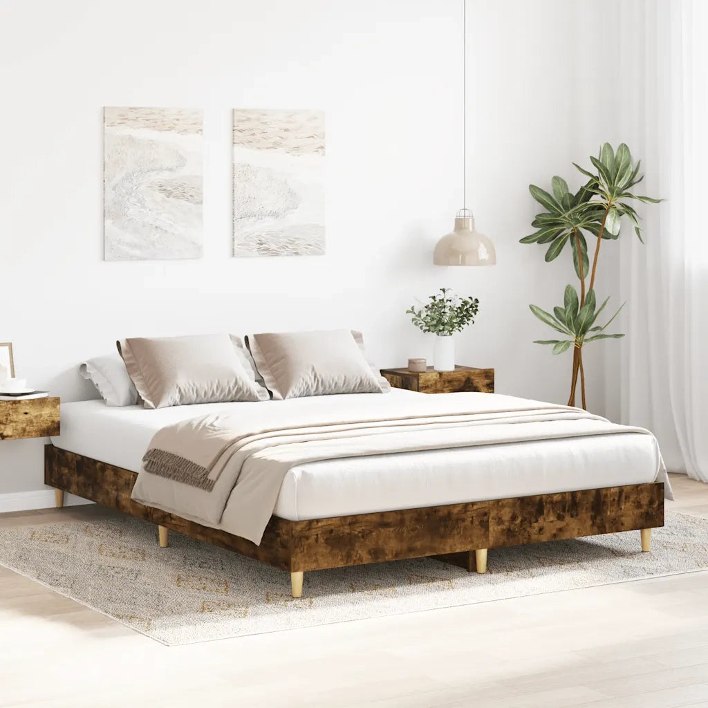 Giroletto senza Materasso Rovere Fumo 140x200 cm in Truciolato