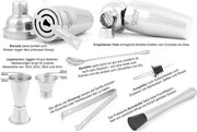 Set di cocktail professionale con shaker, set di shaker per bar, bicchiere di misura giapponese - Qualità premium