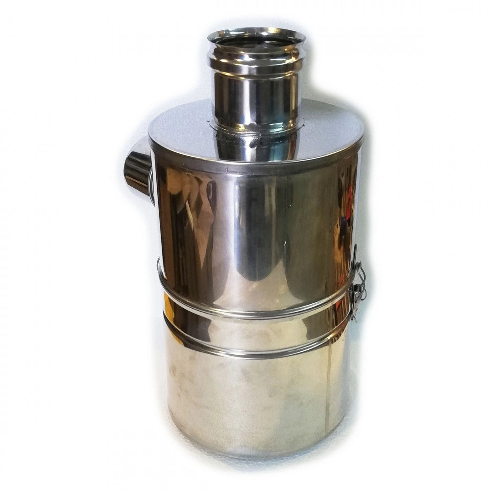 Abbattitore inox di fuliggine per stufe e caldaie a pellet, diametro 80mm