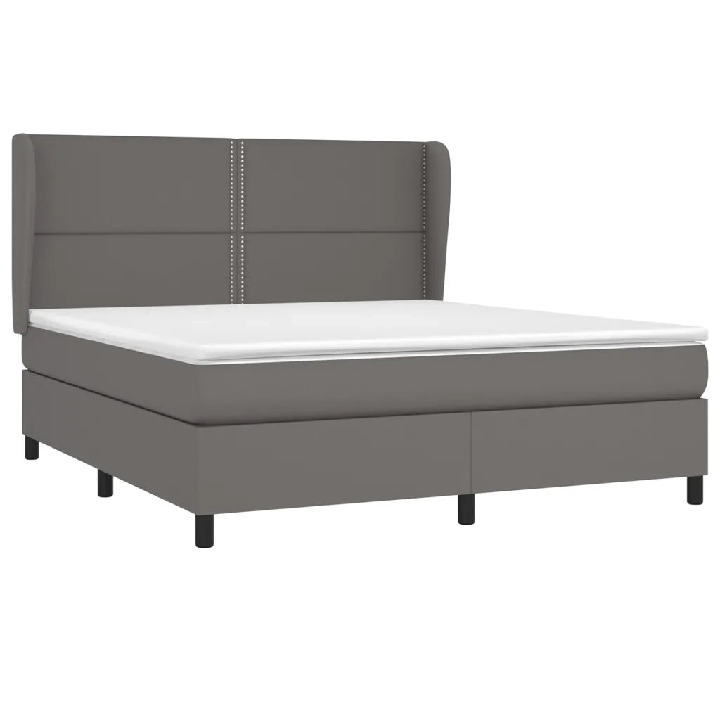 Giroletto a Molle con Materasso Grgio 180x200 cm in Similpelle 3128989