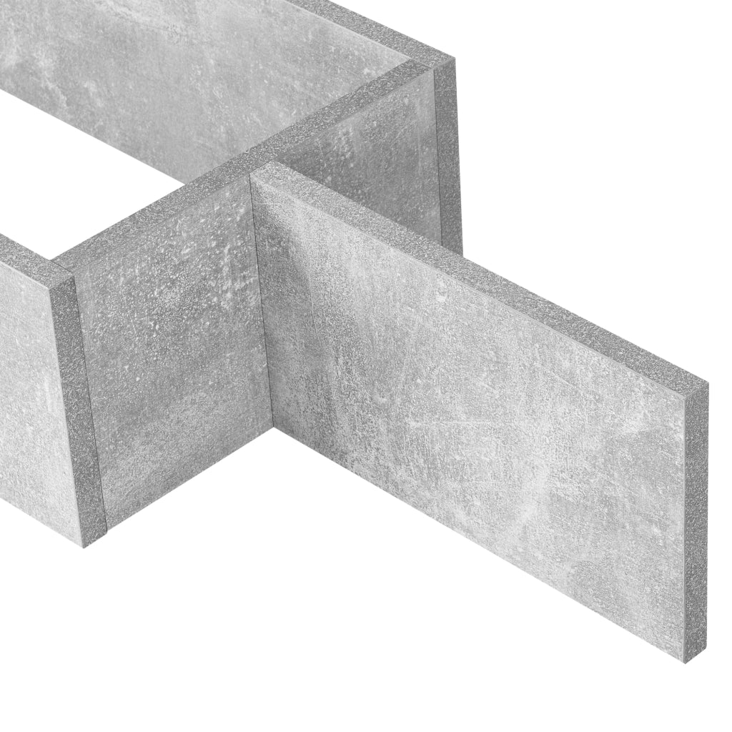 Mensola da Parete / da Muro in Design Moderno 104 x 14,5 x 49,5 cm Scaffale Pensile con 5 Ripiani Portaoggetti Libreria - Effetto Cemento