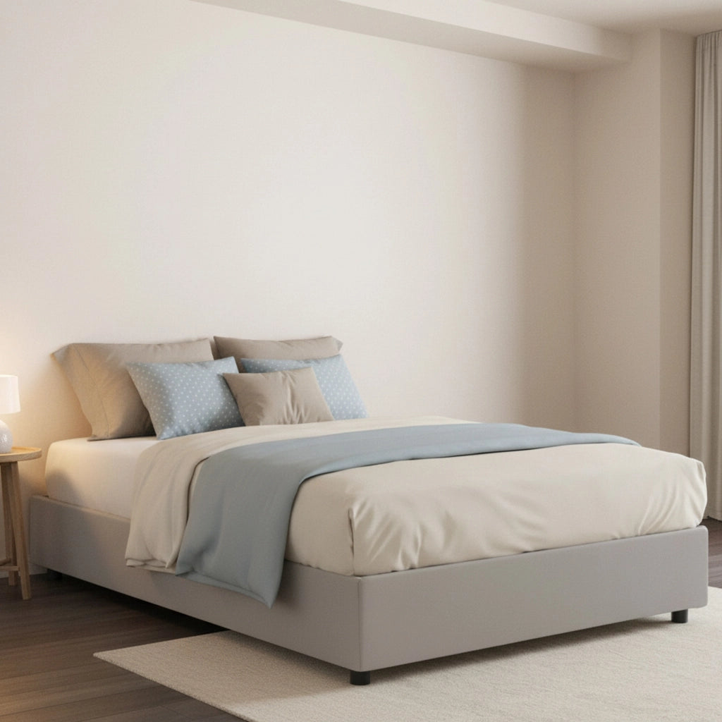 Anahi, Letto Piazza e Mezza Materasso Incluso Made in Italy, Bianco