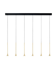 Lampada a Sospensione Susa LED 30W 2790lm 3000K Dimmerabile a taglio di fase, Struttura Metallo Nero e Ottone satinato - Susa