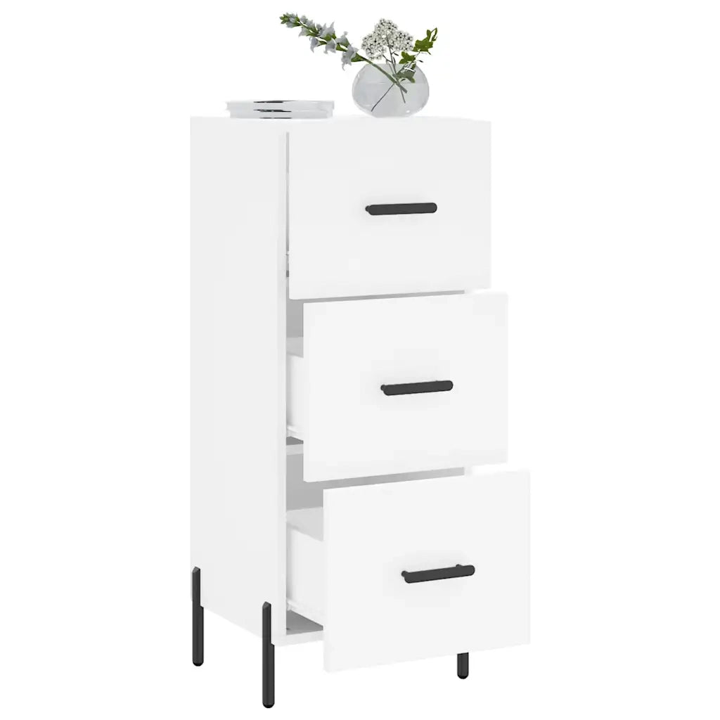 Credenza Bianca 34,5x34x90 cm in Legno Multistrato