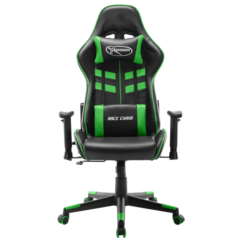 Sedia da Gaming Nera e Verde  in Similpelle 20505
