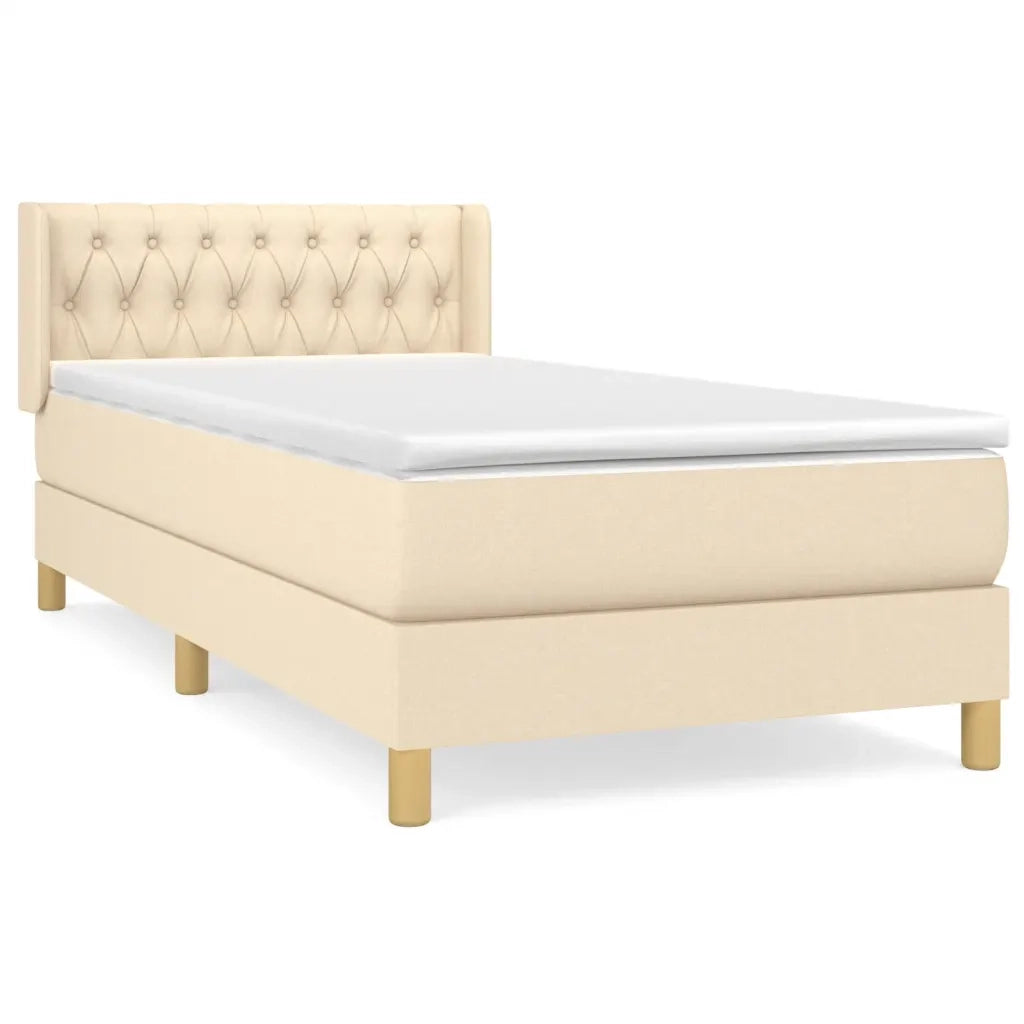 Giroletto a Molle con Materasso Crema 90x190 cm in Tessutocod mxl 74425