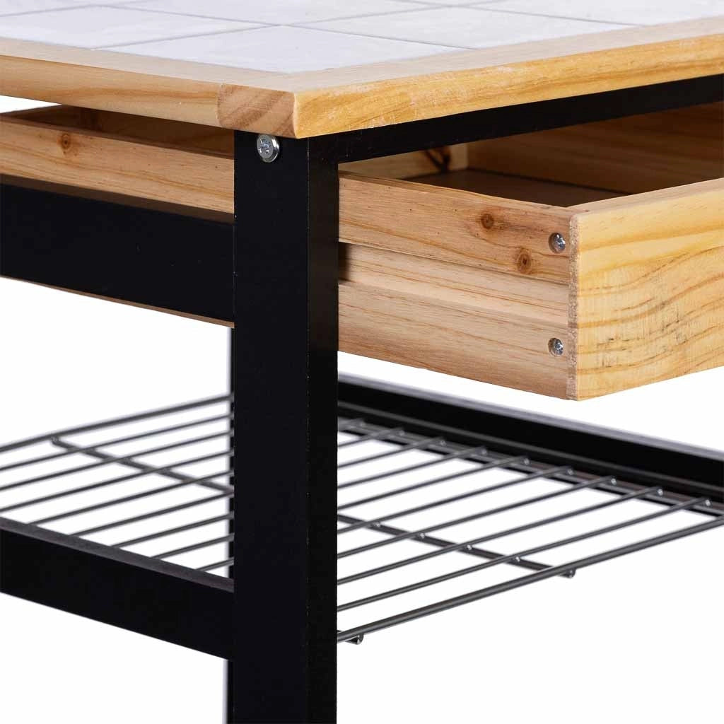 Carrello cucina in legno 37x37x79h cm