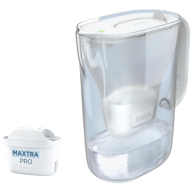 Brita STYLEWHITEPIU1MAXTRAP Caraffa Filtrante Style Essential 2.4L Bianca Con 1 Filtro Maxtra Pro