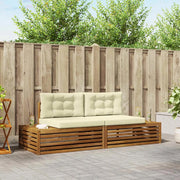 Set di divani da esterno-Sofa da giardino Naturale e Crema 203,5 x 83 x 73 cm