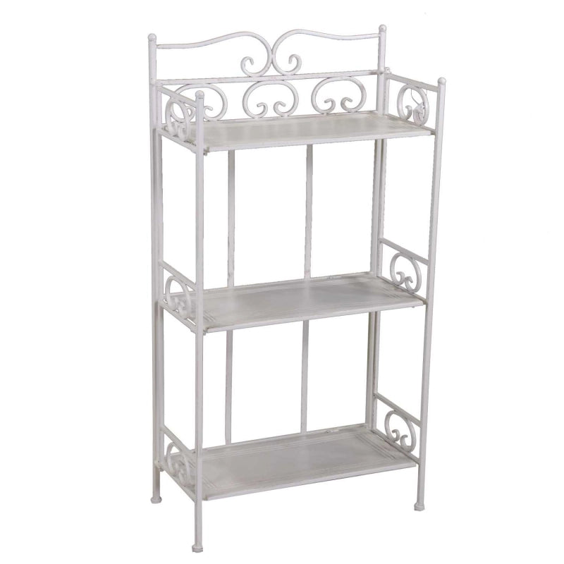 Scaffale metallo new jessica 3 piani bianco brush cm 45x23h90