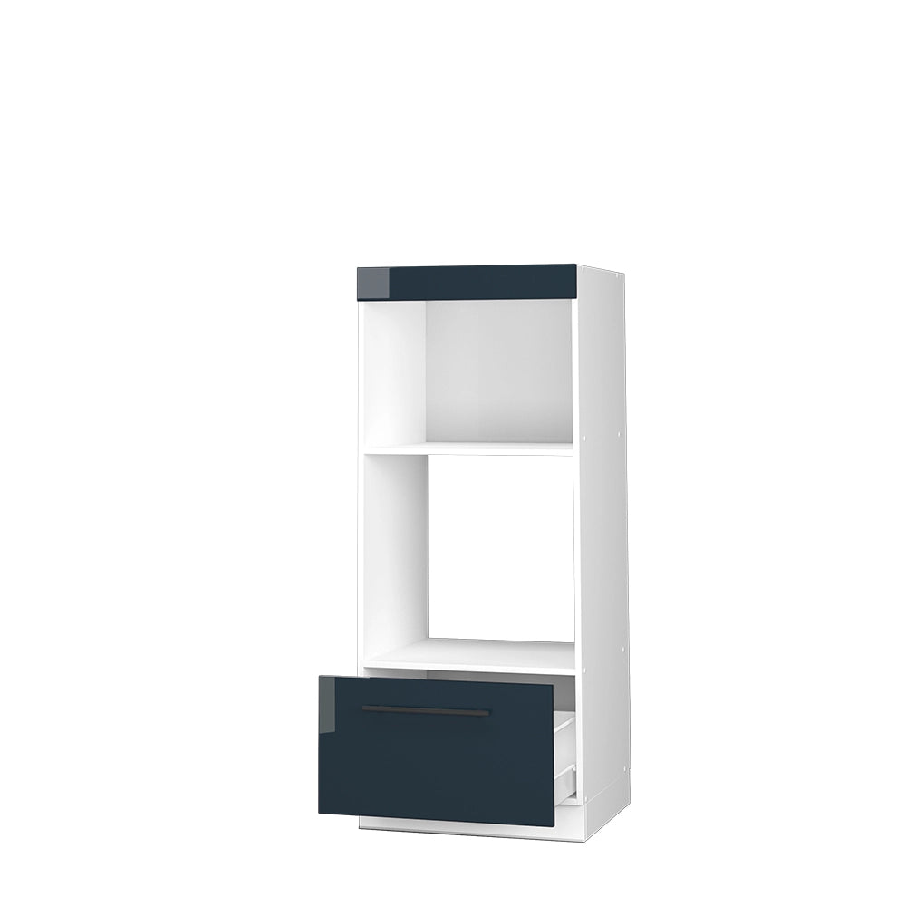 Vicco Set mobili bagno Blu scuro lucido 60 cm aperto