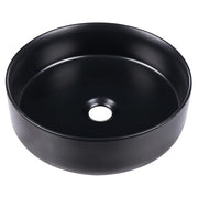 Lavabo da bagno in ceramica ⌀ 40 cm nero stile glamour