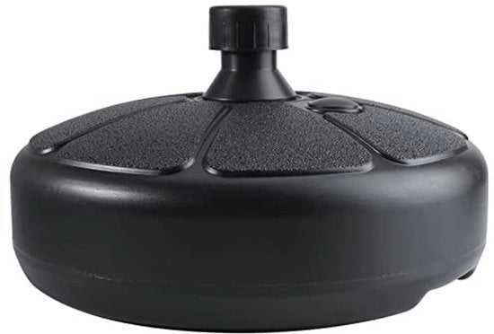 Parasol Supporto Pieghevole - Sostegno Parasole - Supporto Parasole su Ruote - Materiale in Plastica - Riempibile con Acqua/Sabbia - Adatto per Asti da 28-40 mm - Base Parasole