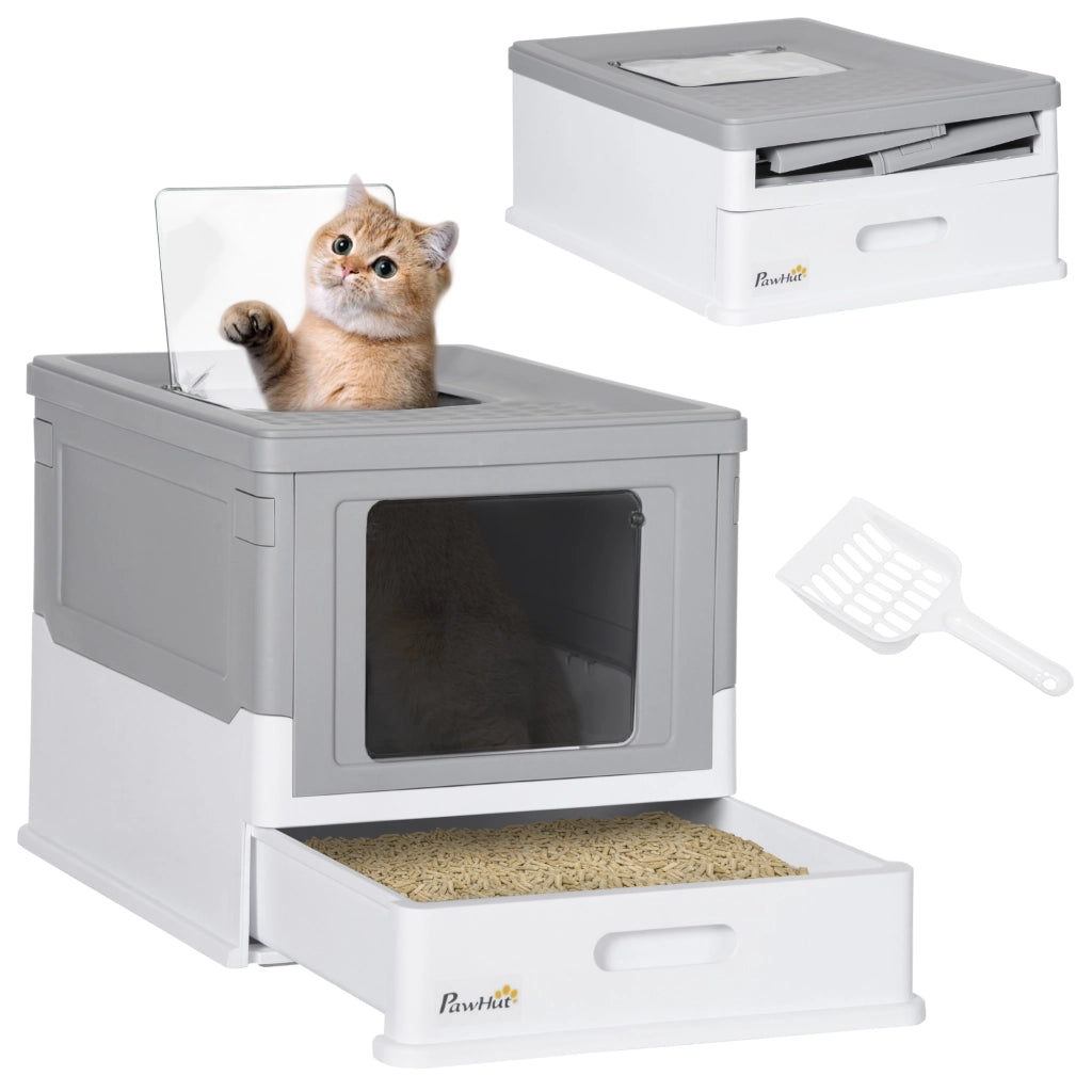 Lettiera per Gatti Chiusa a 2 Porte ¨C Zephmum ¨C Grigio 47.5x35.5x36.7 cm