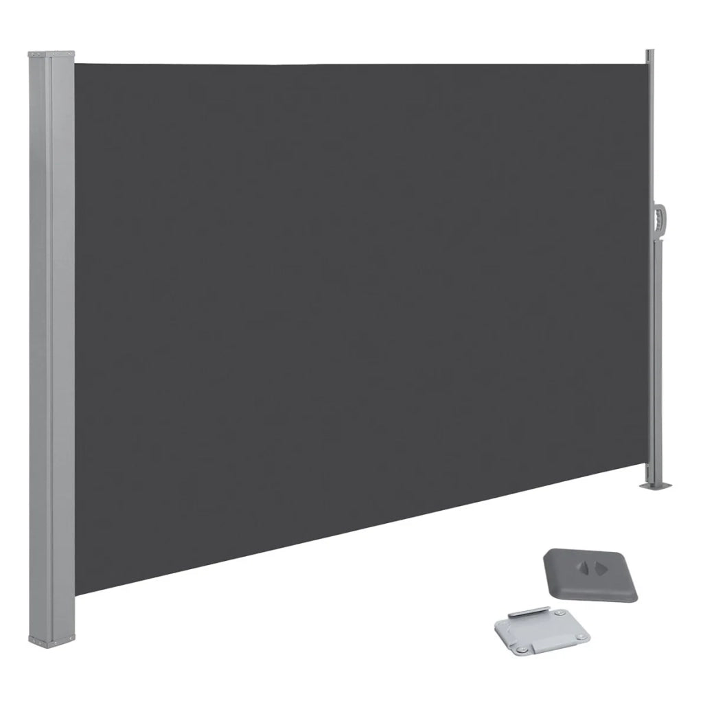 Tenda da sole laterale per balcone e terrazza parasole frangivista 200 x 350 cm grigio antracite 12_0001852