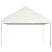 Gazebo con Tetto Bianco 4,08x2,23x3,22 m in Polietilene 362637