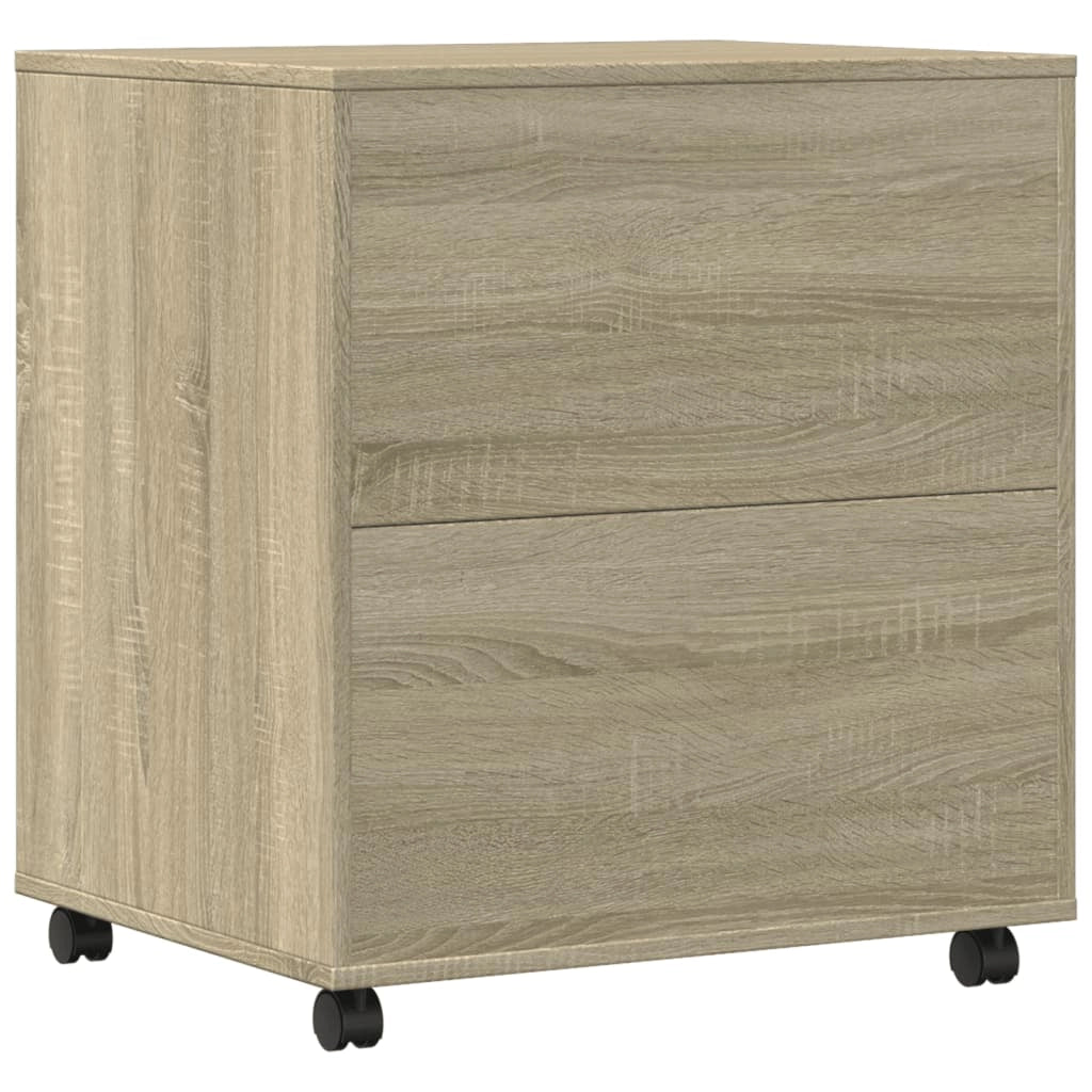 Supporto per stampante scrivania/mobile per ufficio con ruote rovere Sonoma 60 x 50 x 67 cm marrone 02_0044774