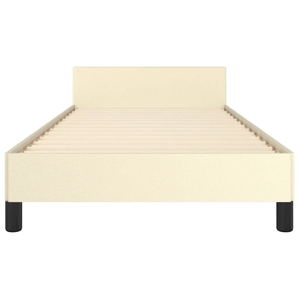 Giroletto con Testiera senza Materasso Crema 90x190 cm