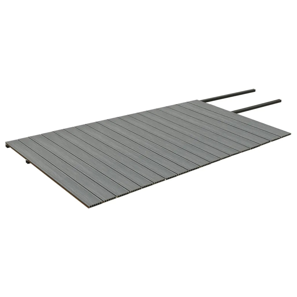 Listoni Decking WPC con Accessori Marroni e Grigi 36 m² 2,2 m 3070468