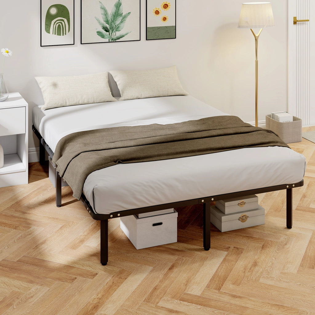 Letto contenitore 140x190 ¨C zephmum ¨C nero, metallo, 140x190