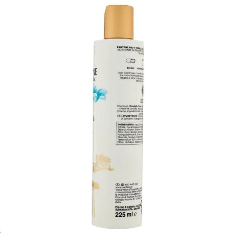 PANTENE PRO-V MIRACLES IDRATATI & LUCENTI CON BIOTINA+ESSENZA DI BAOBAB SHAMPOO DISSETANTE 225 ML