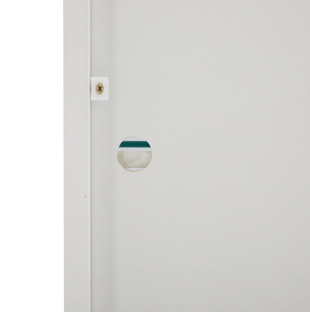 Vetrina verticale bianca 60 x 35 x 180 cm in MDF con LED controllato da app e 3 cassetti