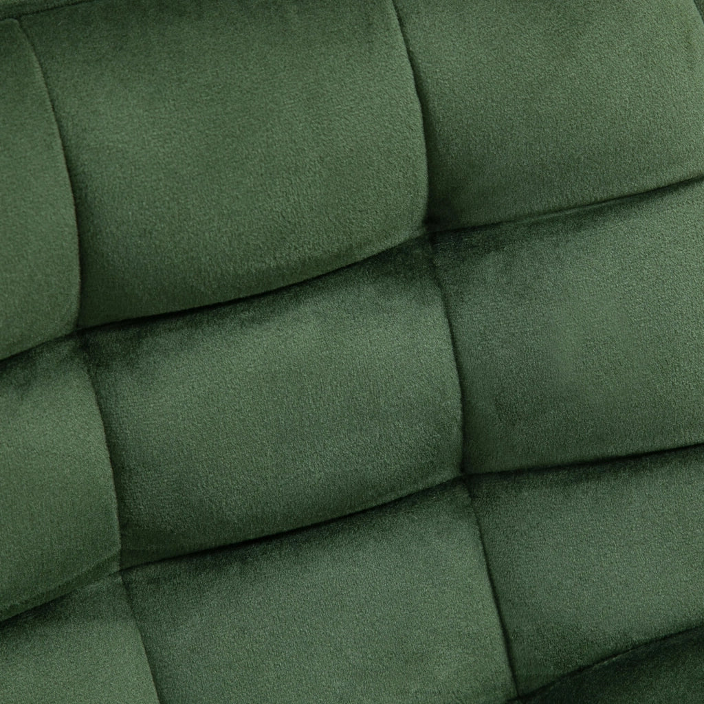Set 2 Sgabelli da Bar con Schienale e Poggiapiedi 45x47x88 cm in Metallo e Velluto Verde