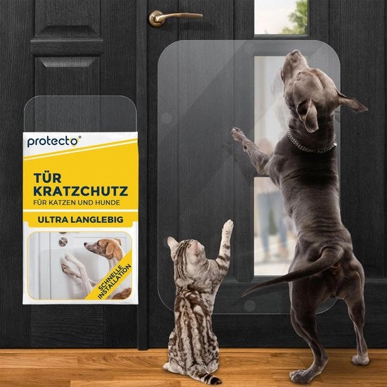 Porta di protezione per cani e gatti 90 x 60 cm – Protezione anticollissione ultrapotente per cani e gatti – Facile da installare – Protezione anticollissione trasparente per cani e gatti – Per mobili, pareti, porte finestre e balconi