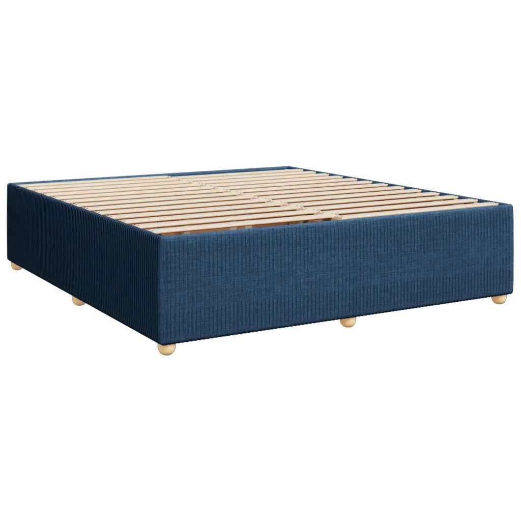 Letto box spring con materasso Blu 180 x 200 cm Tessuto 3451537