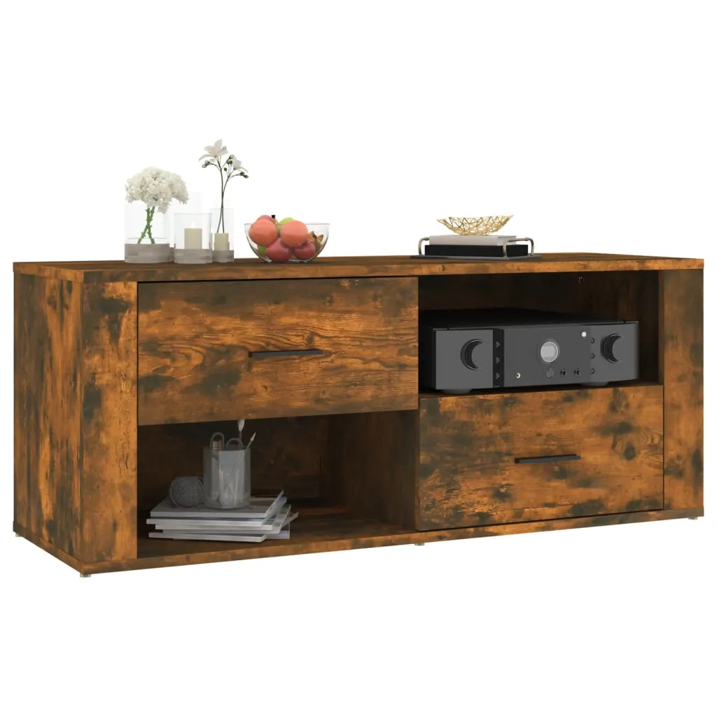 Mobile TV Rovere Fumo 100x35x40 cm in Legno Multistrato cod mxl 28085