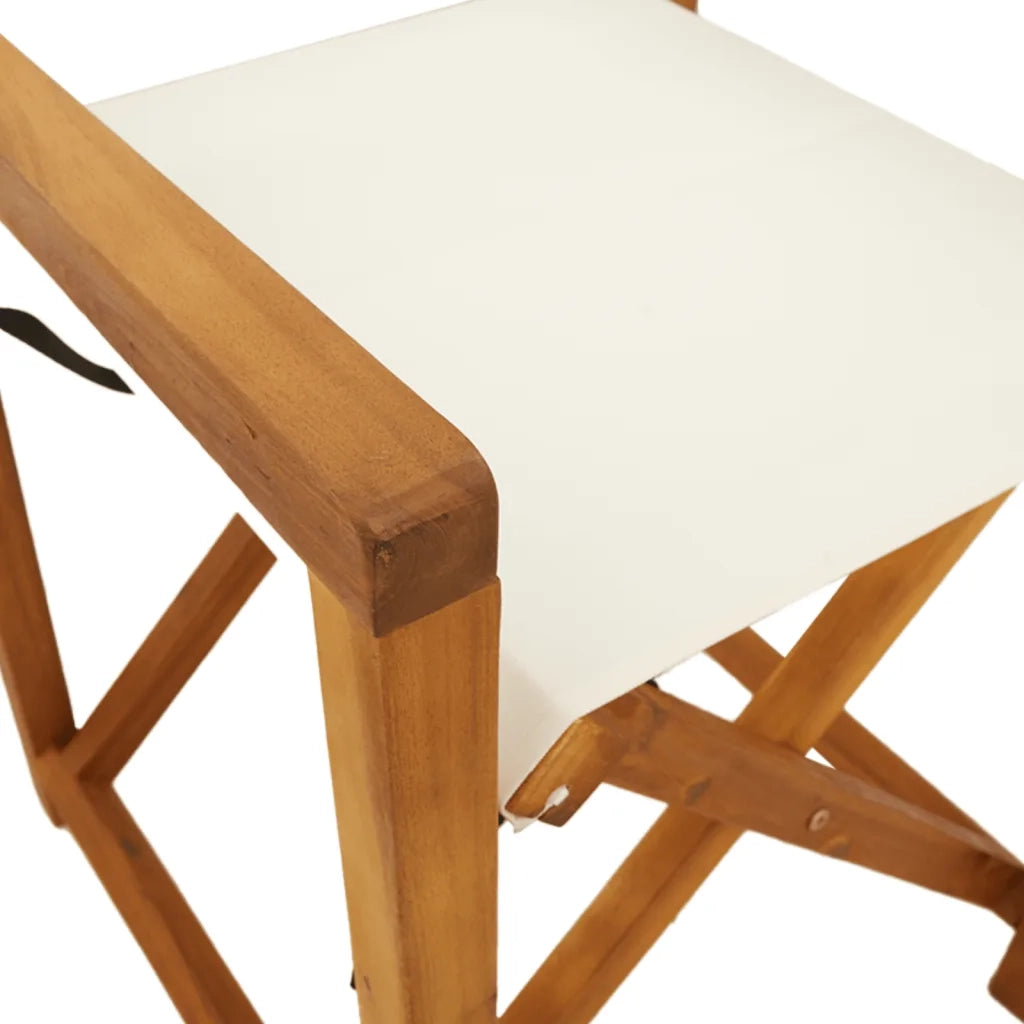 Sedie da Giardino Pieghevoli 6 pz Bianco Crema in Tessuto 3208917